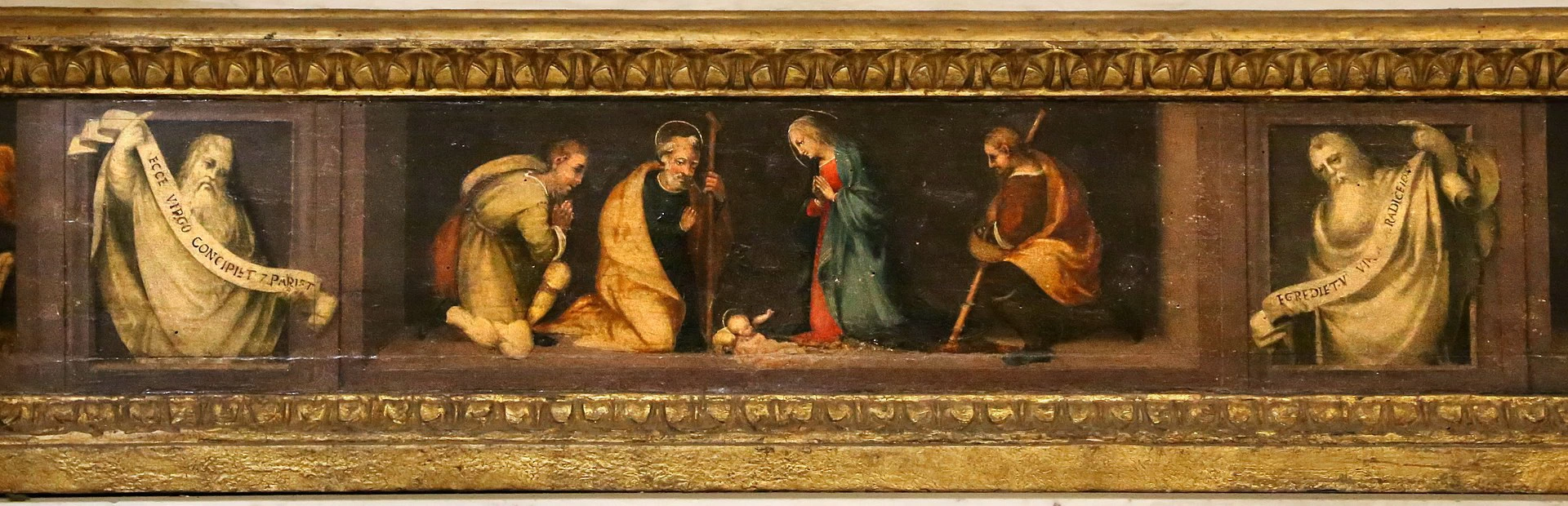 Predella all'adorazione dei pastori di Santi di Tito - natività, San Giuseppe Firenze